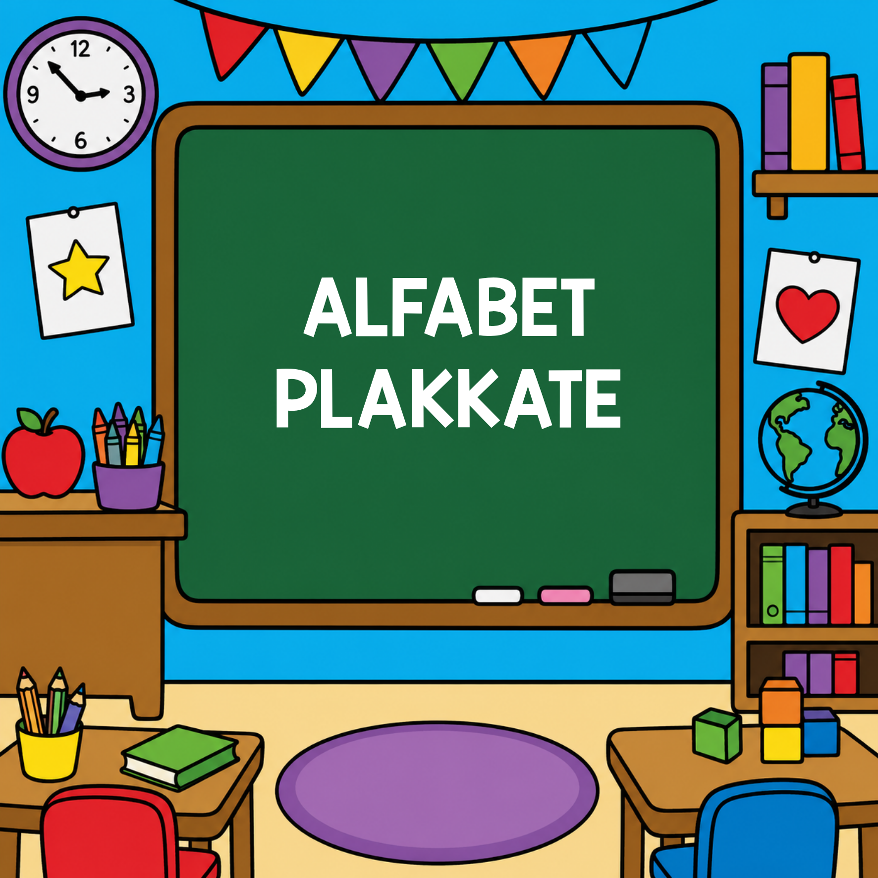 Pastel Alfabet Plakkate